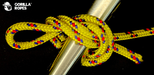 Bobine double tresse polyamide 2mm jaune