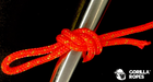 Bobine double tresse polyamide 2mm orange