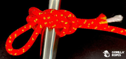 Bobine double tresse polyamide 4mm orange