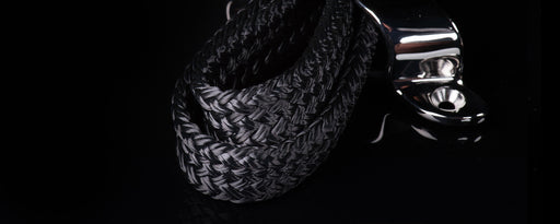 Amarre simple tresse noire polyester 24 fuseaux